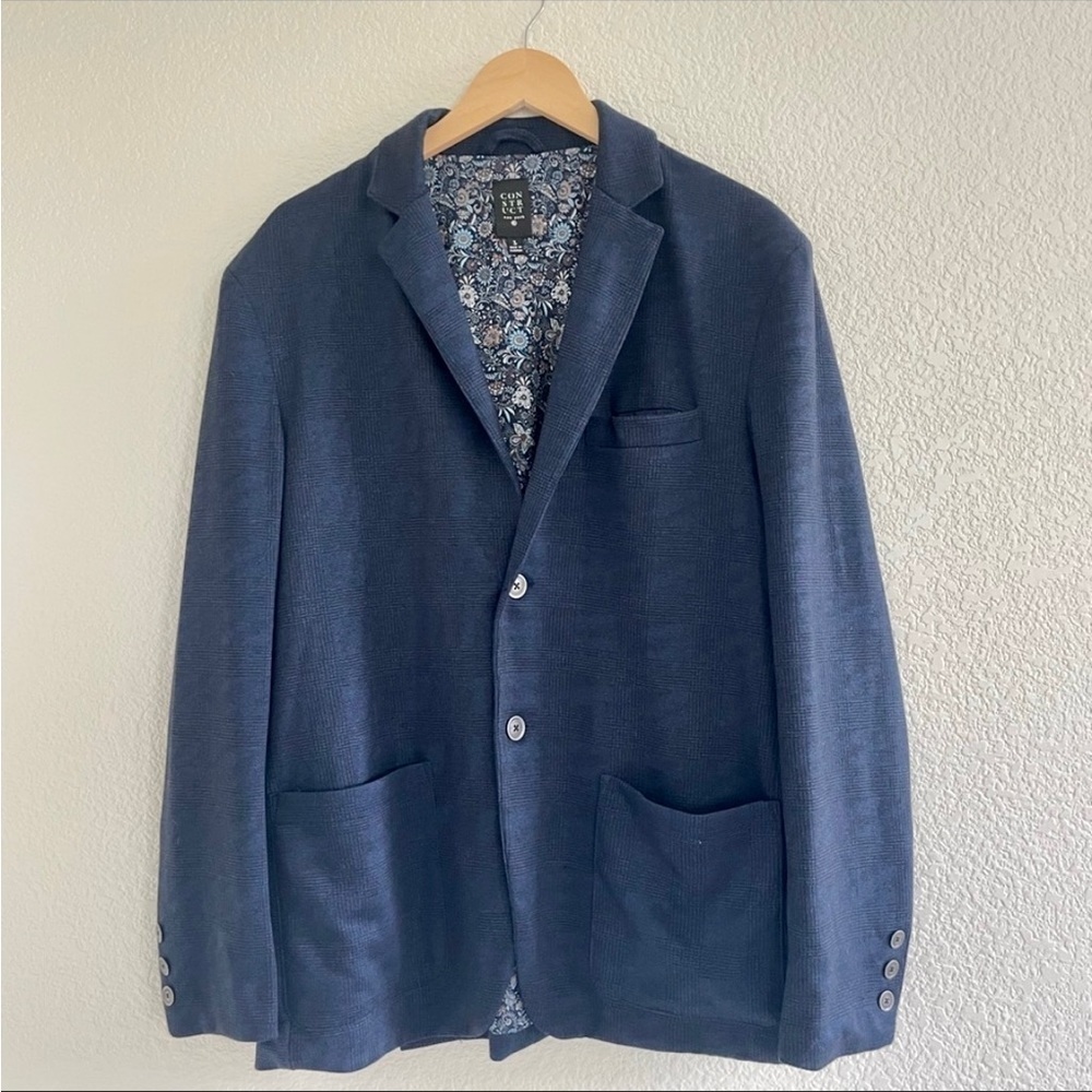 Construct |  LIKE NEW navy blazer floral lining size lar…